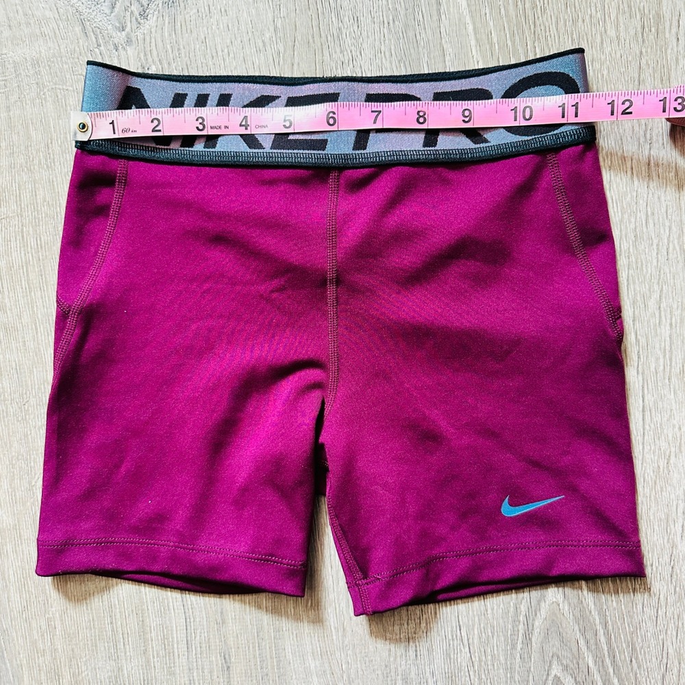 Nike Pro Girl's Kids Large Purple Compression Shorts Sangria HV0310-610 Shorts - Picture 4 of 9